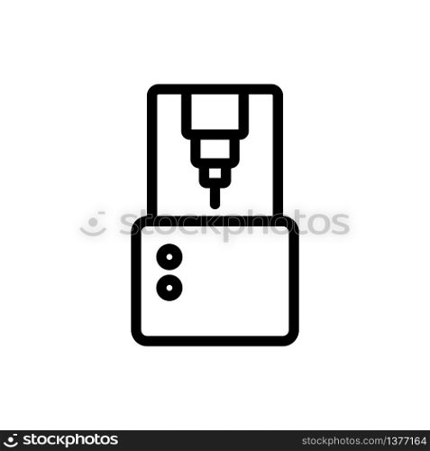 front drilling machine icon vector. front drilling machine sign. isolated contour symbol illustration. front drilling machine icon vector outline illustration