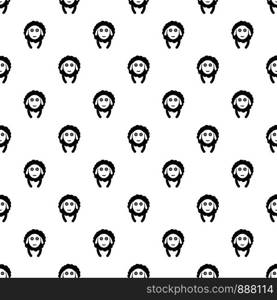 Front face sheep pattern seamless vector repeat geometric for any web design. Front face sheep pattern seamless vector