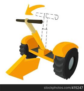 Front inclined segway icon. Cartoon illustration of front inclined segway vector icon for web. Front inclined segway icon, cartoon style