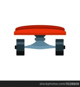 Front of skateboard icon. Flat illustration of front of skateboard vector icon for web design. Front of skateboard icon, flat style