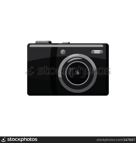 Front view camera icon in cartoon style isolated on white background. Components for photo shooting symbol. Front view camera icon, cartoon style