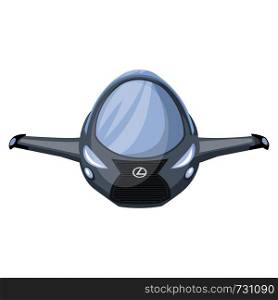 Front view of spaceship vector illustration on white background