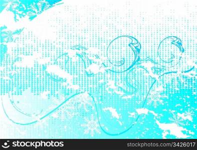 Frost foliage with place for your text, vector illustration