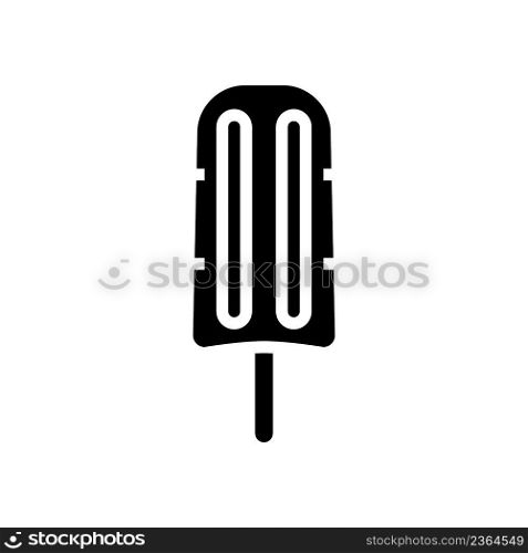 frozen ice cream glyph icon vector. frozen ice cream sign. isolated contour symbol black illustration. frozen ice cream glyph icon vector illustration