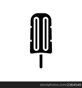 frozen ice cream glyph icon vector. frozen ice cream sign. isolated contour symbol black illustration. frozen ice cream glyph icon vector illustration