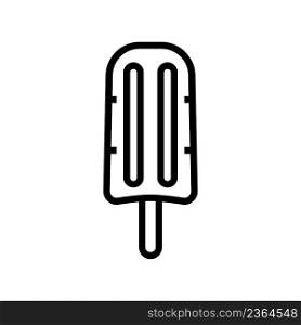 frozen ice cream line icon vector. frozen ice cream sign. isolated contour symbol black illustration. frozen ice cream line icon vector illustration