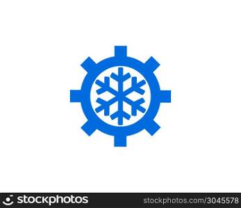 Frozen ice logo design template