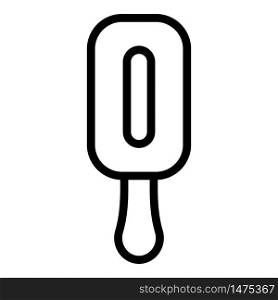 Frozen juice on a stick icon. Outline frozen juice on a stick vector icon for web design isolated on white background. Frozen juice on a stick icon, outline style