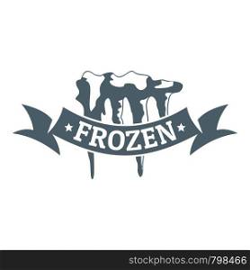 Frozen logo. Simple illustration of frozen vector logo for web. Frozen logo, simple gray style
