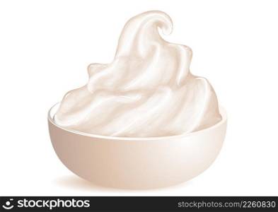 frozen yogurt isolated on a white background