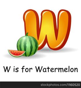 Fruit alphabet: W is for Watermelon