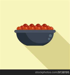 Fruit berry icon flat vector. Food protein. Vitamin nutrient. Fruit berry icon flat vector. Food protein