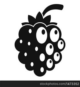 Fruit blackberry icon. Simple illustration of fruit blackberry vector icon for web design isolated on white background. Fruit blackberry icon, simple style