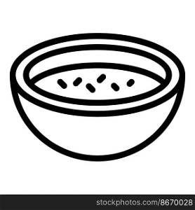 Fruit breakfast icon outline vector. Cereal bowl. Flakes granola. Fruit breakfast icon outline vector. Cereal bowl