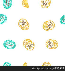 fruit dry snack nut mix vector seamless pattern thin line illustration. fruit dry snack nut mix vector seamless pattern