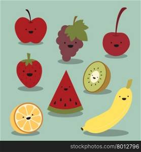 Fruit. happy fruit