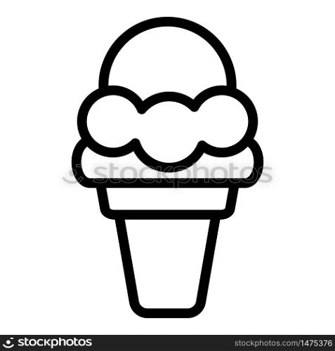 Fruit icecream icon. Outline fruit icecream vector icon for web design isolated on white background. Fruit icecream icon, outline style