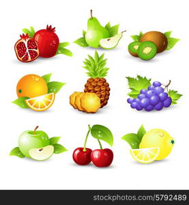 Fruit icon set. Vector Illustration. Fruit icon set. Vector Illustration EPS 10