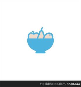 fruit in bowl icon flat vector logo design trendy illustration signage symbol graphic simple