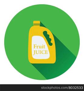 Fruit juice canister icon. Flat color design. Vector illustration.