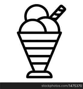Fruit milkshake icon. Outline fruit milkshake vector icon for web design isolated on white background. Fruit milkshake icon, outline style