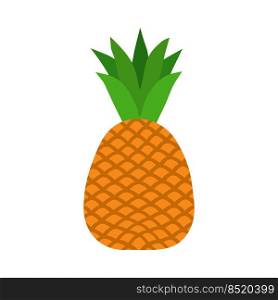 Fruit pineapple icon. Vector illustration on a white background.