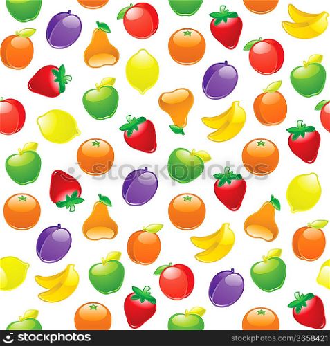 Fruit to background, seamless pattern