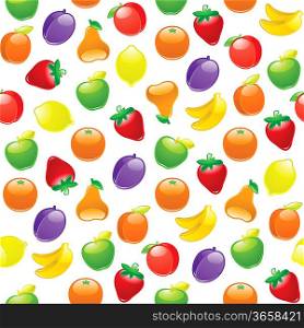 Fruit to background, seamless pattern