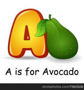 Fruits alphabet: A is for Avocado Fruits