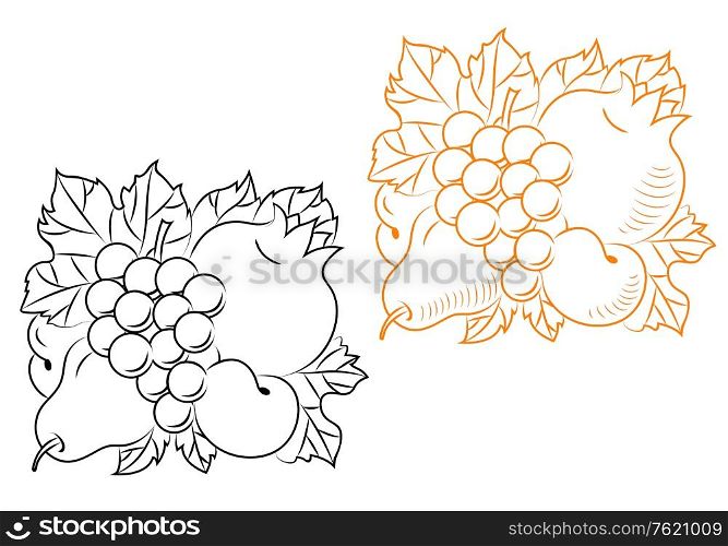 Fruits harvest composition for embellishment and ornate