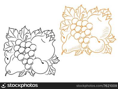 Fruits harvest composition for embellishment and ornate