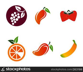 Fruits logo template vector icon illustration design