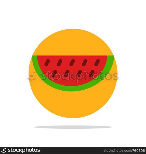 Fruits, Melon, Summer, Water Abstract Circle Background Flat color Icon