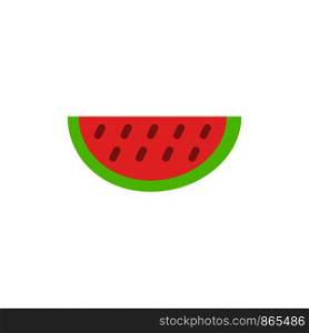 Fruits, Melon, Summer, Water Flat Color Icon. Vector icon banner Template