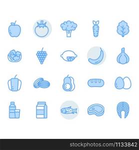 Fruits related icon and symbol set