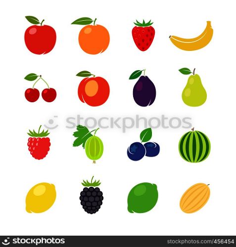 Fruits retro illustration. Different fruits in vintage style. Vector illustration. Fruits retro illustration