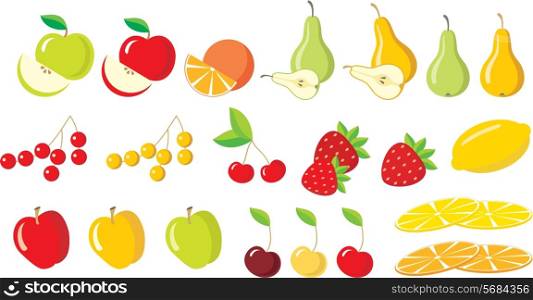 Fruits. Set.