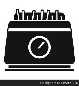 Fry appliance icon simple vector. Deep fryer. Oil basket. Fry appliance icon simple vector. Deep fryer