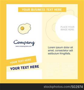 Fry egg Company Brochure Template. Vector Busienss Template
