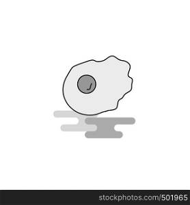 Fry egg Web Icon. Flat Line Filled Gray Icon Vector