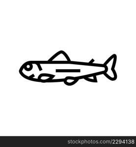 fry salmon line icon vector. fry salmon sign. isolated contour symbol black illustration. fry salmon line icon vector illustration