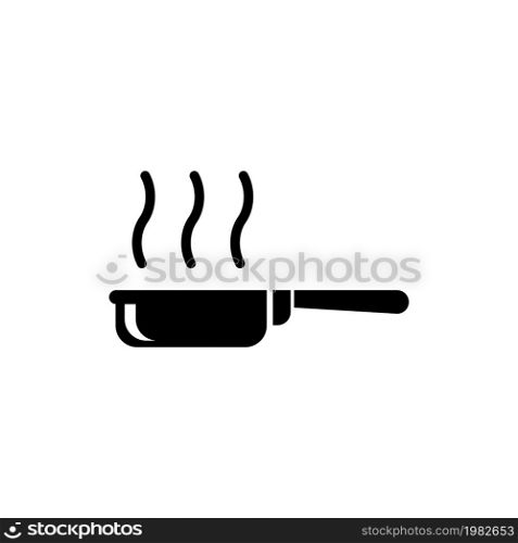 Frying Pan. Flat Vector Icon illustration. Simple black symbol on white background. Frying Pan sign design template for web and mobile UI element. Frying Pan Flat Vector Icon