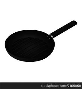 Frying pan icon. Isometric of frying pan vector icon for web design isolated on white background. Frying pan icon, isometric style