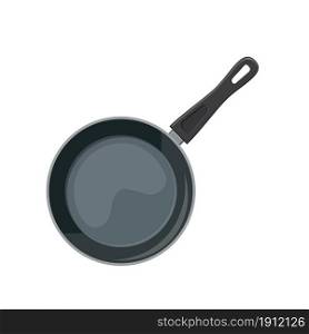 Frying pan icon. Kitchen utensils for cooking food. isolated on white background. Vector illustration in flat style.. Frying pan icon.