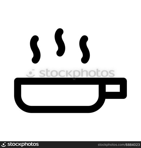 frying pan, icon on isolated background,