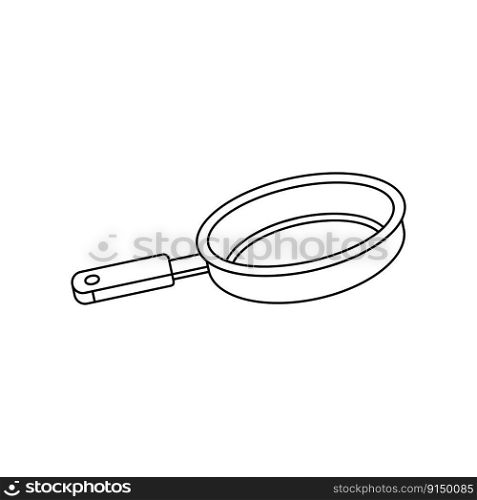 Frying pan icon vector design templates isolated on white background