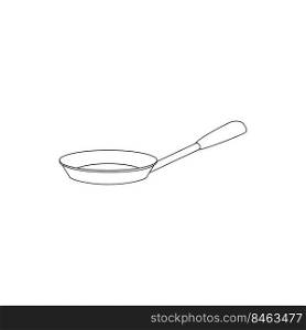 frying pan logo illustration design