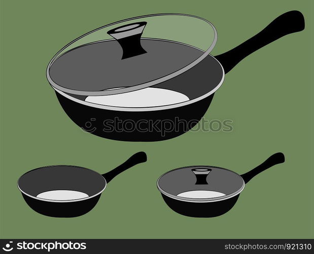 Frying Pan Vector Set