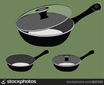 Frying Pan Vector Set
