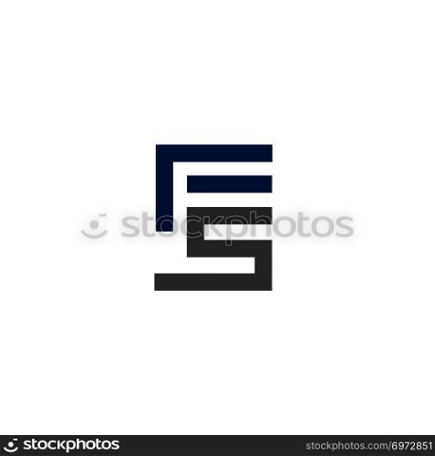 FS letter logo design vector illustration template, 